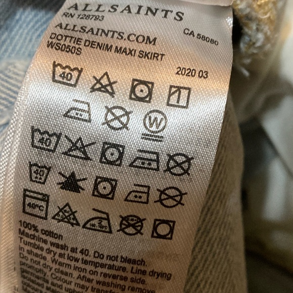 Allsaints Dottie Denim Maxi Skirt - Picture 5 of 7
